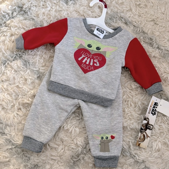 Star Wars Baby Valentine Outfit 3-6 Months - Picture 1 of 4